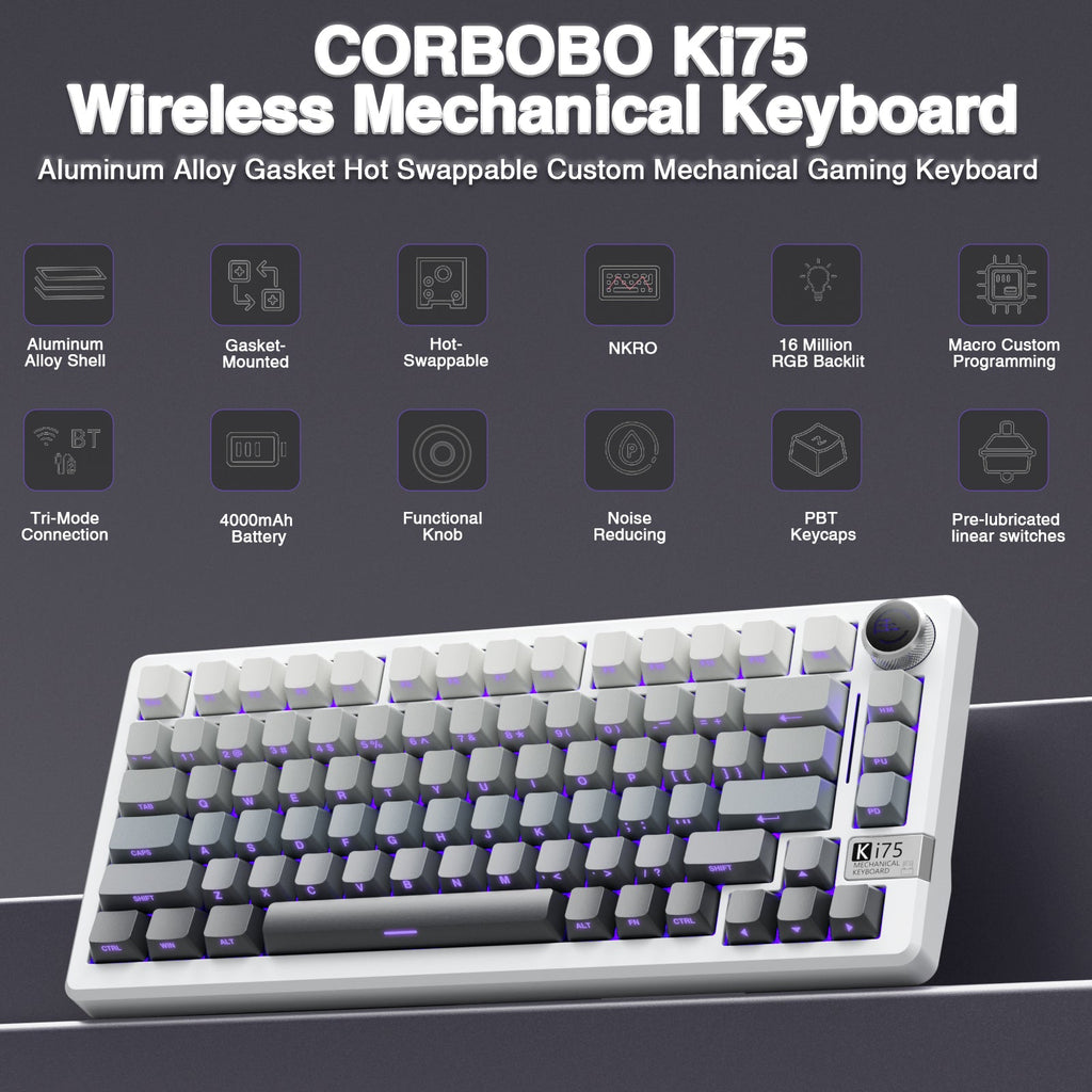 SOLAKAKA Ki75 Wireless Mechanical Keyboard