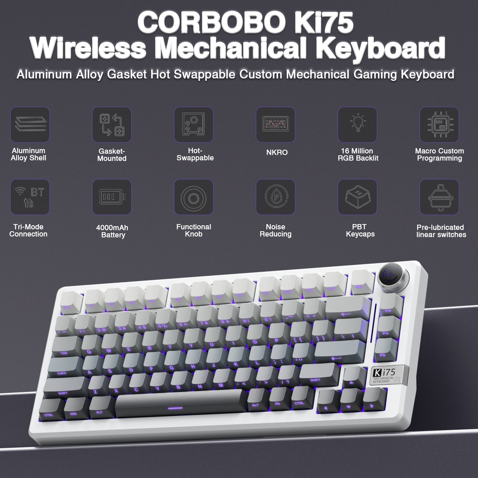 SOLAKAKA Ki75 Wireless Mechanical Keyboard