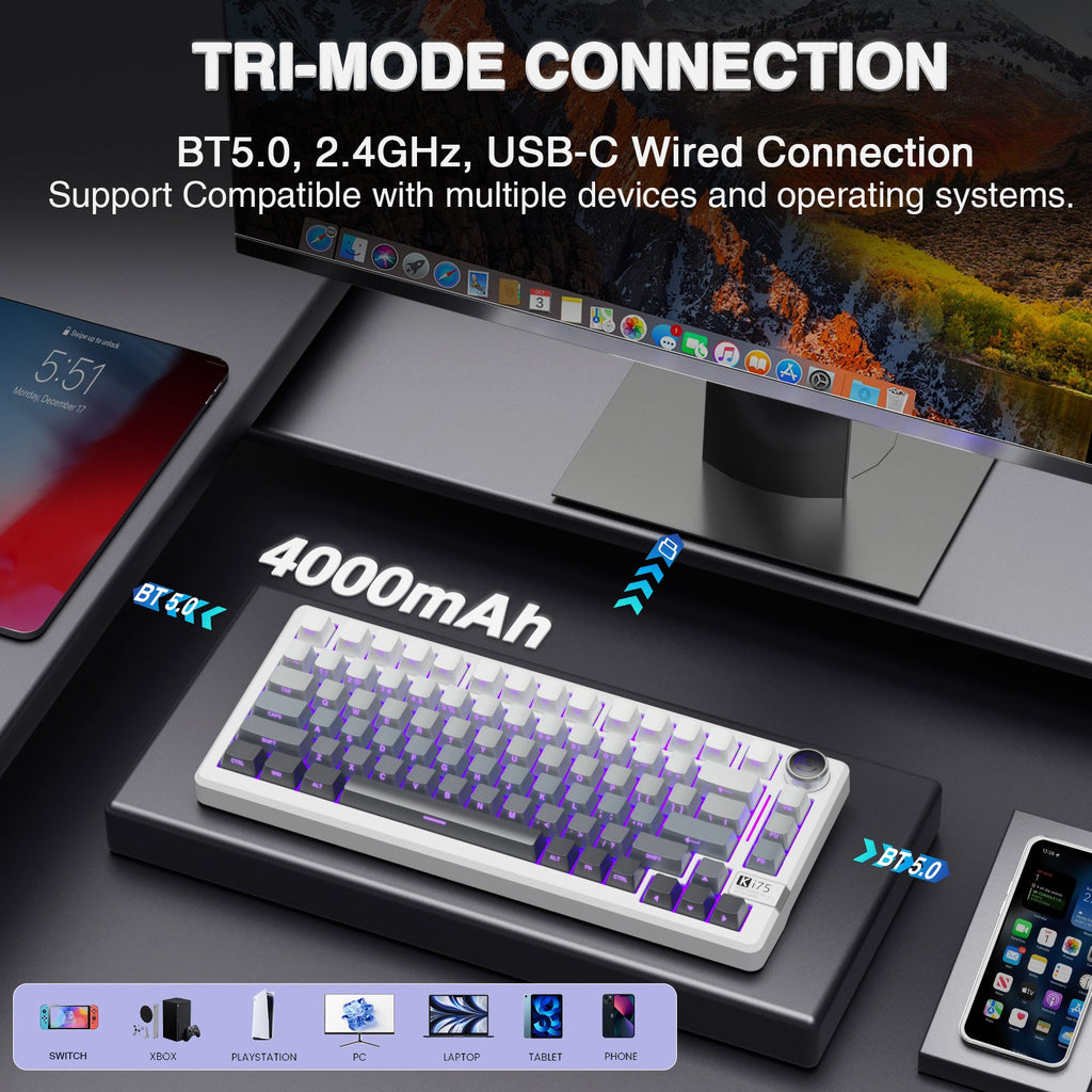 SOLAKAKA Ki75 Wireless Mechanical Keyboard