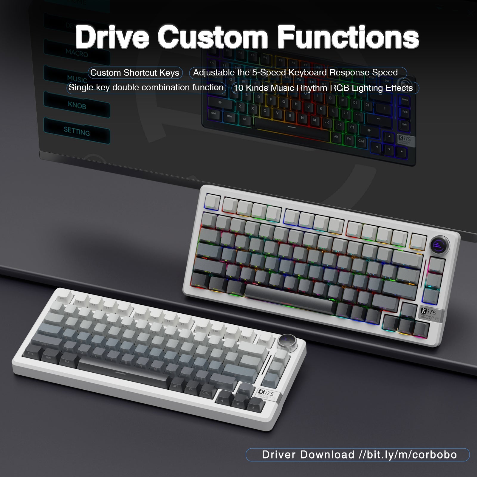 SOLAKAKA Ki75 Wireless Mechanical Keyboard