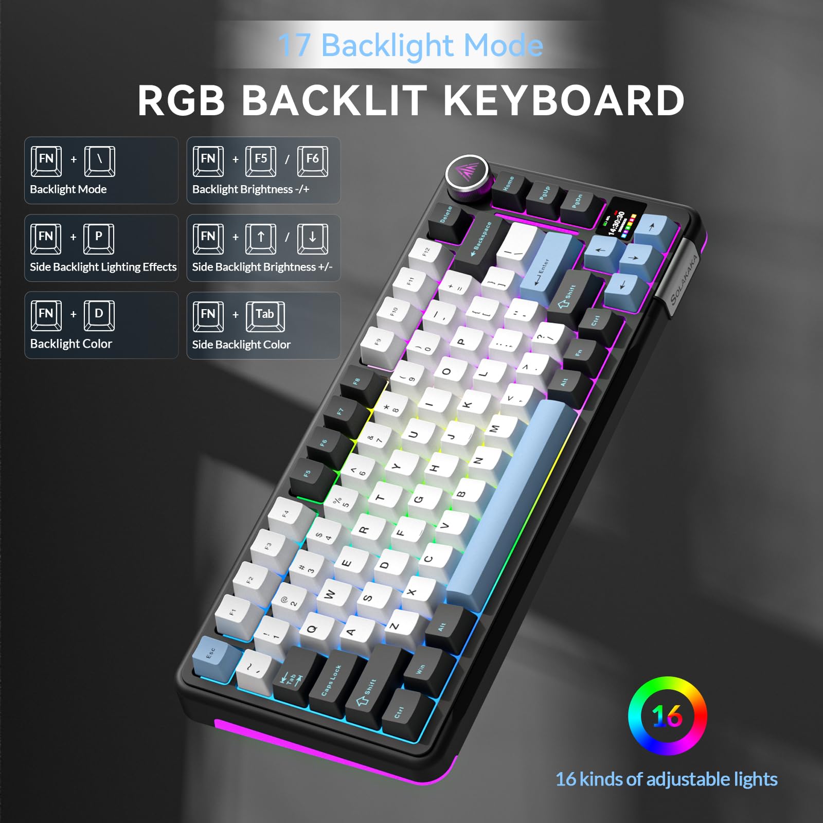 SOLAKAKA A75 PRO 75% Wireless Mechanical Gaming Keyboard