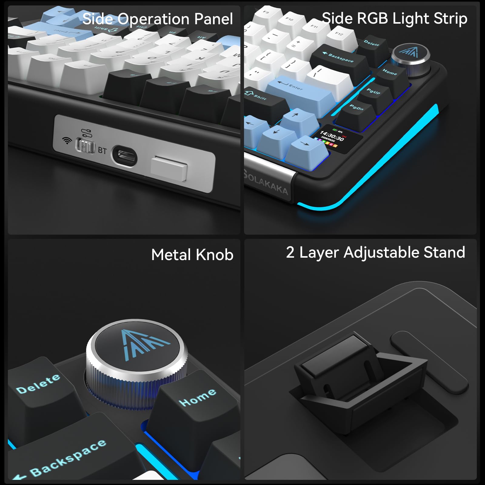 SOLAKAKA A75 PRO 75% Wireless Mechanical Gaming Keyboard