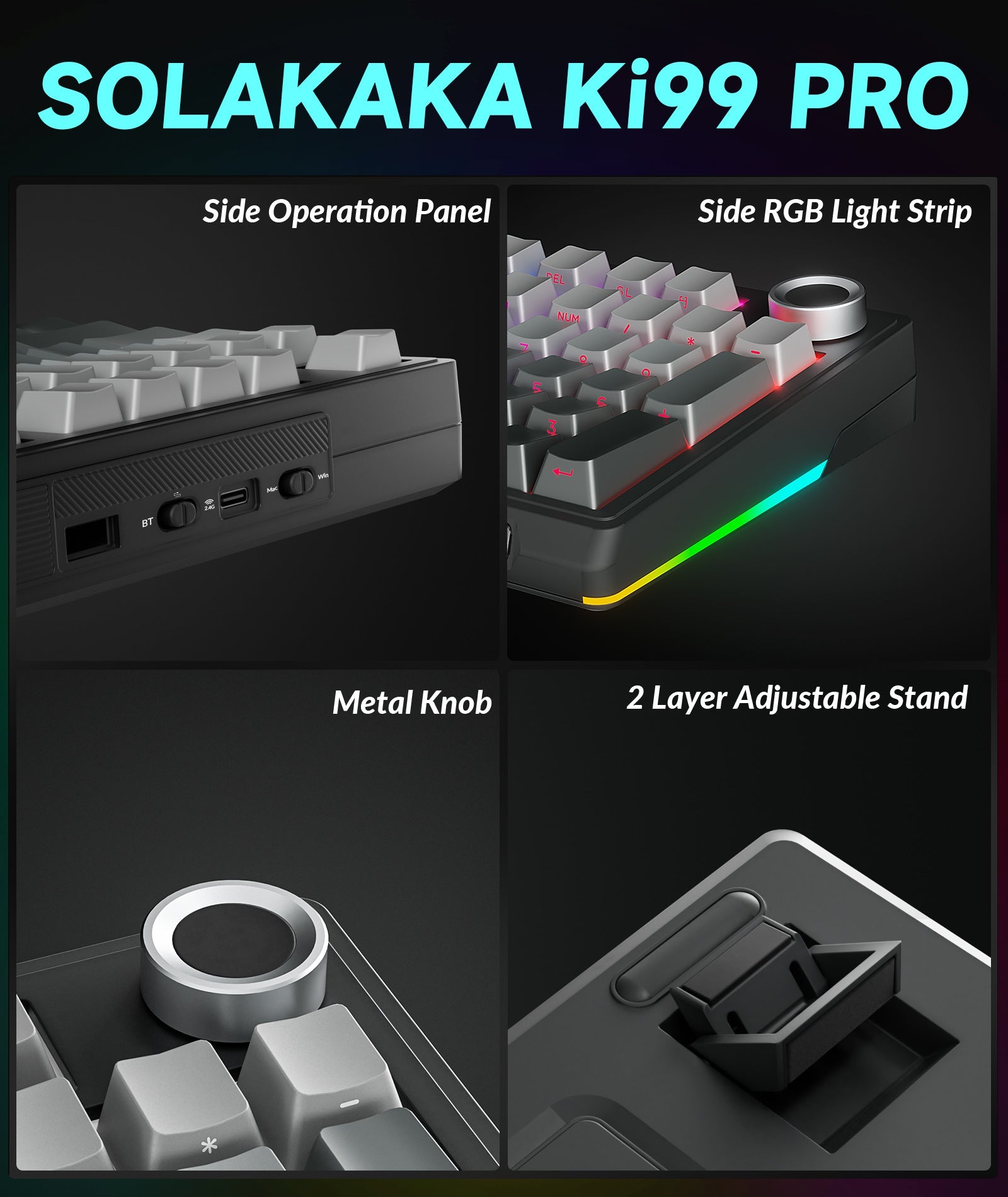 SOLAKAKA KI99 Pro Wireless Mechanical Keyboard
