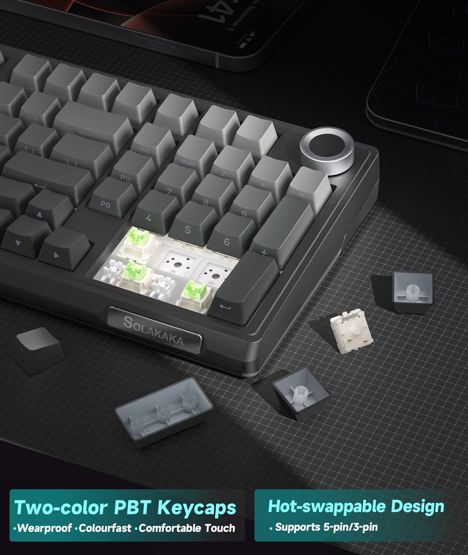 SOLAKAKA KI99 Pro Wireless Mechanical Keyboard