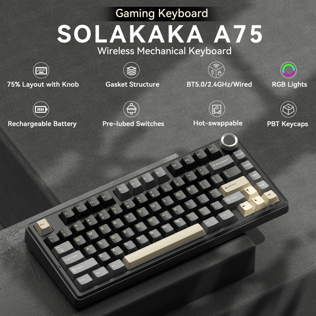 SOLAKAKA A75 Wireless Mechanical Keyboard