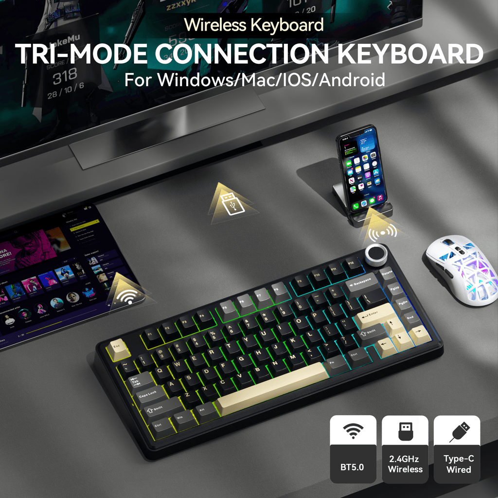SOLAKAKA A75 Wireless Mechanical Keyboard