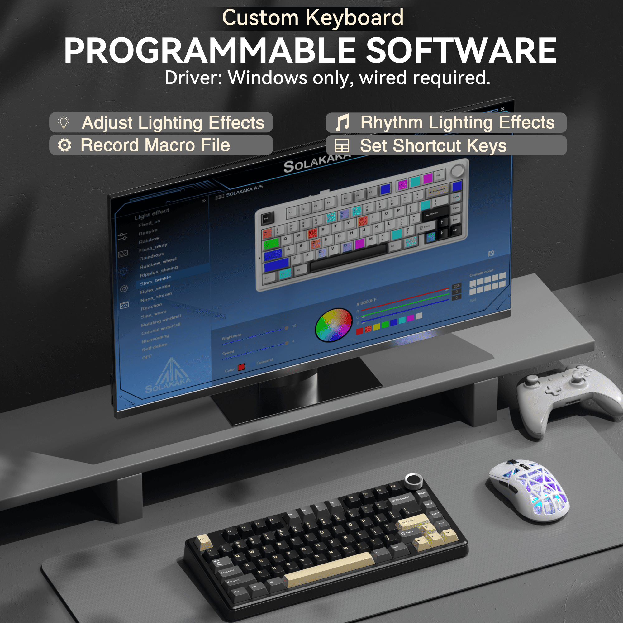 SOLAKAKA A75 Wireless Mechanical Keyboard