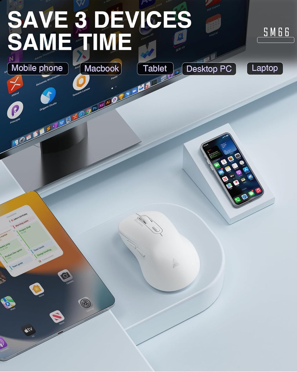 SOLAKAKA SM66 Silent Wireless Mouse