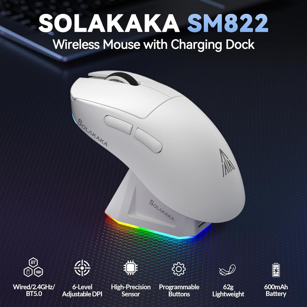 SOLAKAKA SM822 Wireless Gaming Mouse