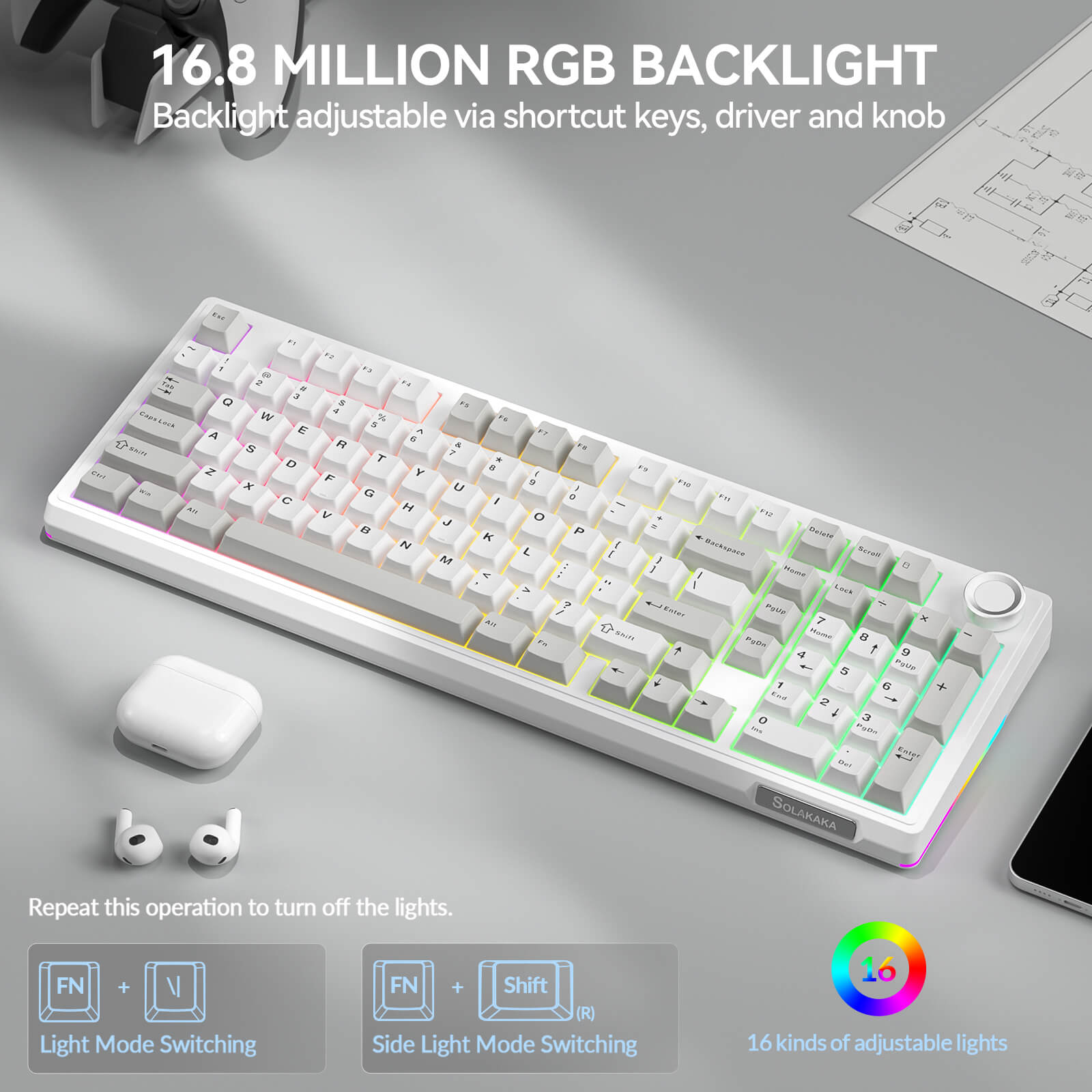 SOLAKAKA KI99 Pro Wireless Mechanical Keyboard