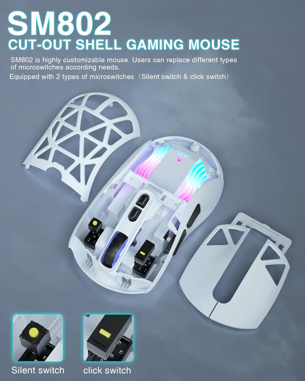 SOLAKAKA SM802 Wireless Gaming Mouse