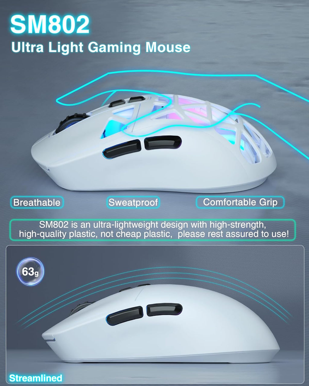 SOLAKAKA SM802 Wireless Gaming Mouse